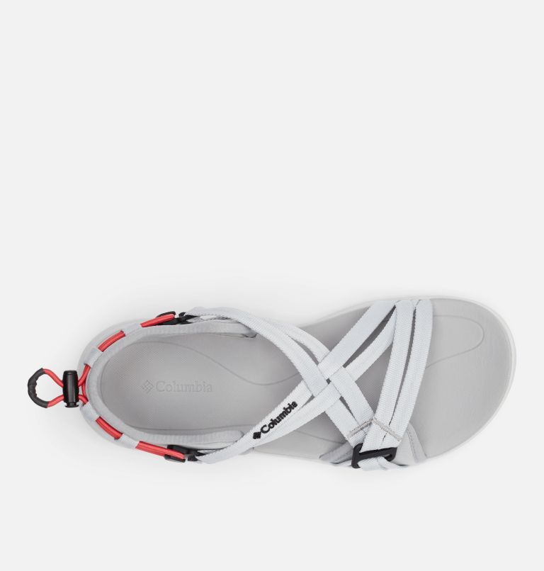 Women's Columbia Sandal, Color: Grey Ice, Red Coral, image 3