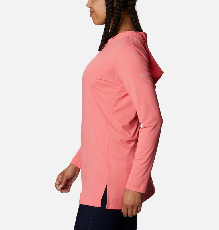 Women's Chill River Hooded Tunic, Color: Salmon, image 3