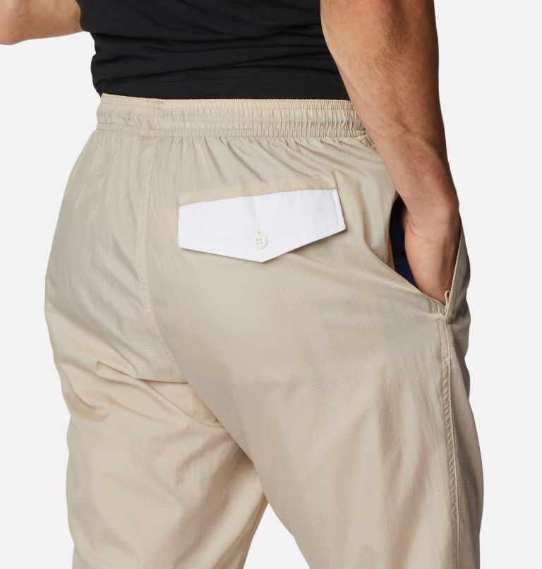 Men's Riptide Wind Pant, Color: Ancient Fossil, White, Collegiate Navy, image 5
