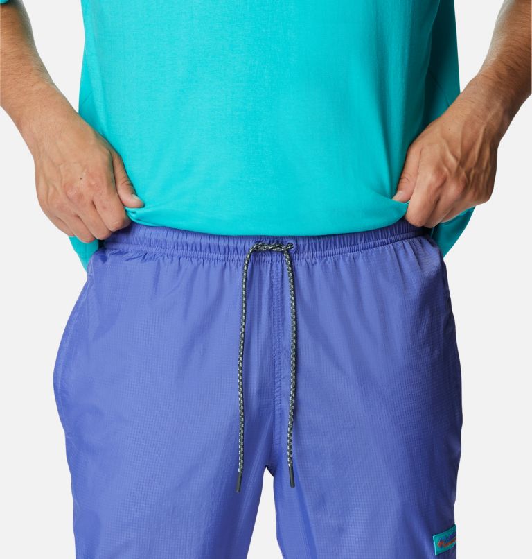 Men's Riptide Wind Trousers, Color: Purple Lotus, Bright Aqua, Desert Orange, image 4