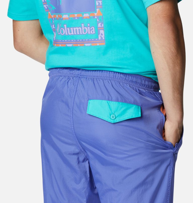 Men's Riptide Wind Pant, Color: Purple Lotus, Bright Aqua, Desert Orange, image 5