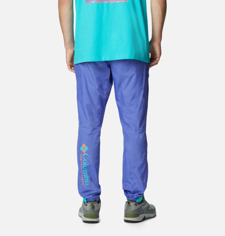 Men's Riptide Wind Pant, Color: Purple Lotus, Bright Aqua, Desert Orange, image 2
