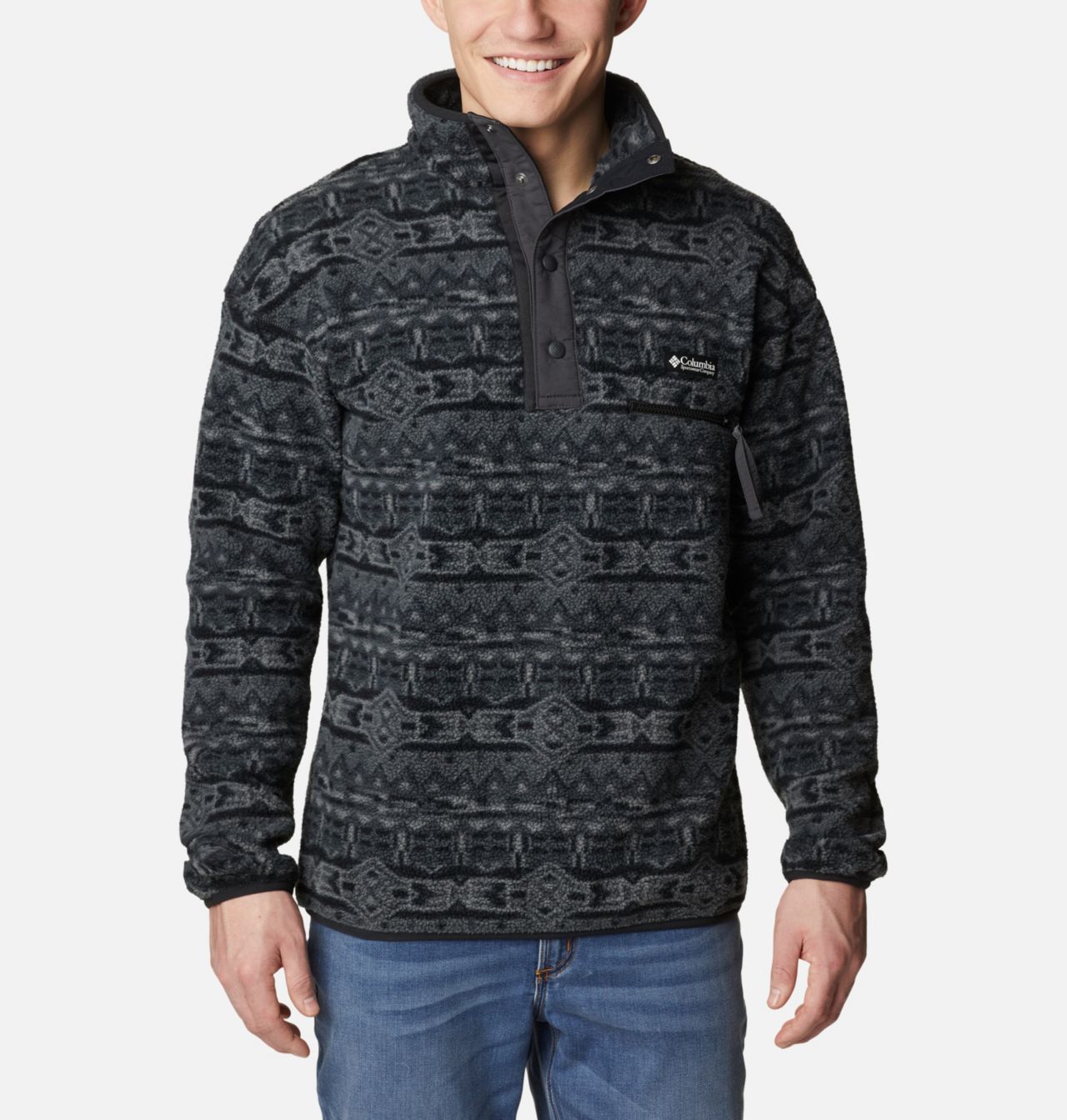 Chandail en polaire avec demi-patte pressionnée Helvetia™ pour homme 1