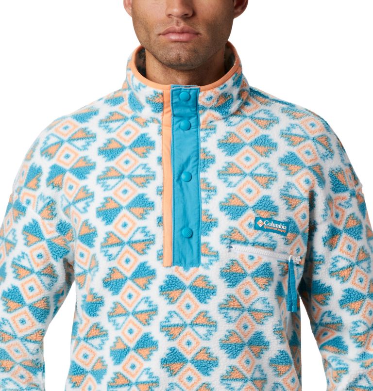 Helvetia Half Snap Fleece | 100 | XXS, Color: White SW Blocks, image 4