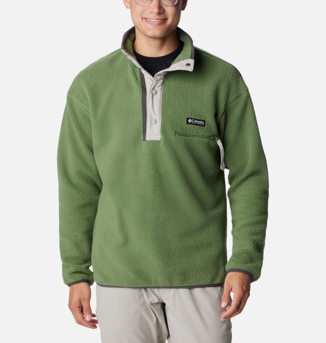 Chandail en polaire avec demi-patte pressionnée Helvetia™ pour homme 1