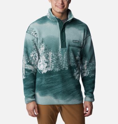 Coleman Men's Fleece Quarter Zip Pullover Sweater Green Size XL