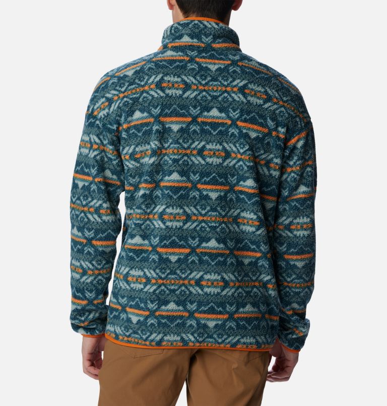 Thumbnail: Men's Helvetia Half Snap Fleece, Color: Night Wave Checkered Peaks Multi, image 2