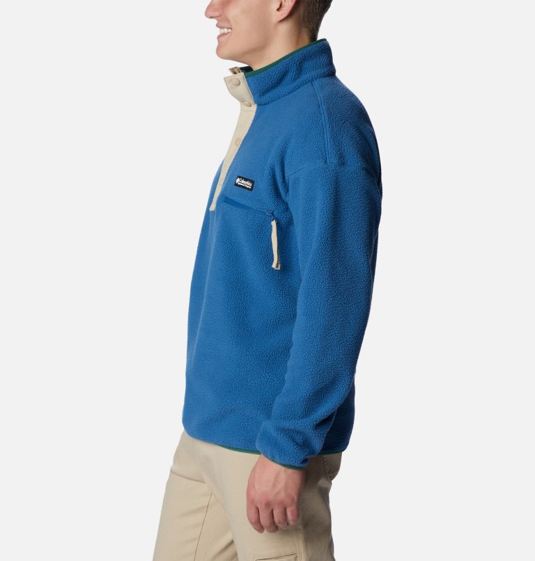 Chandail en polaire avec demi-patte pressionnée Helvetia pour homme, Color: Impulse Blue, image 3