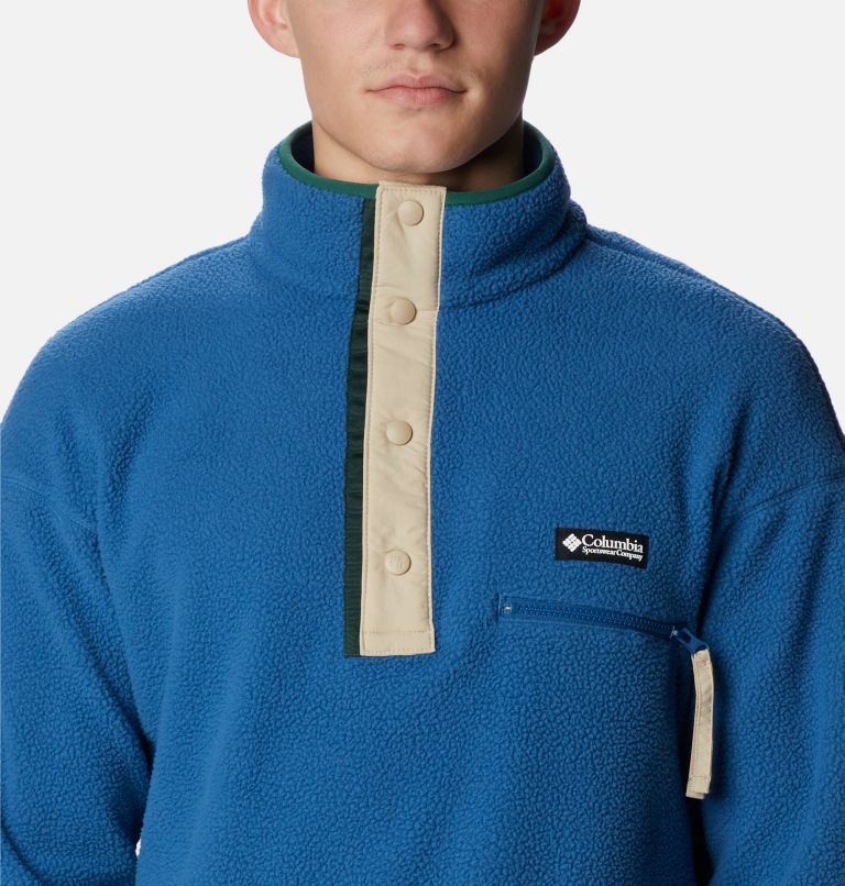 Chandail en polaire avec demi-patte pressionnée Helvetia pour homme, Color: Impulse Blue, image 4