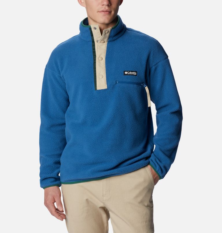 Chandail en polaire avec demi-patte pressionnée Helvetia pour homme, Color: Impulse Blue, image 5