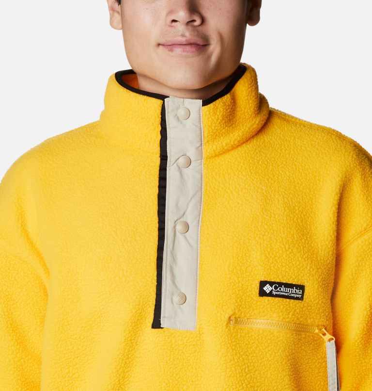 Chandail en polaire avec demi-patte pressionnée Helvetia pour homme, Color: Stinger, image 4