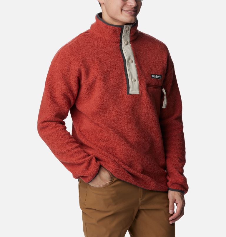 Chandail en polaire avec demi-patte pressionnée Helvetia pour homme, Color: Warp Red, image 5