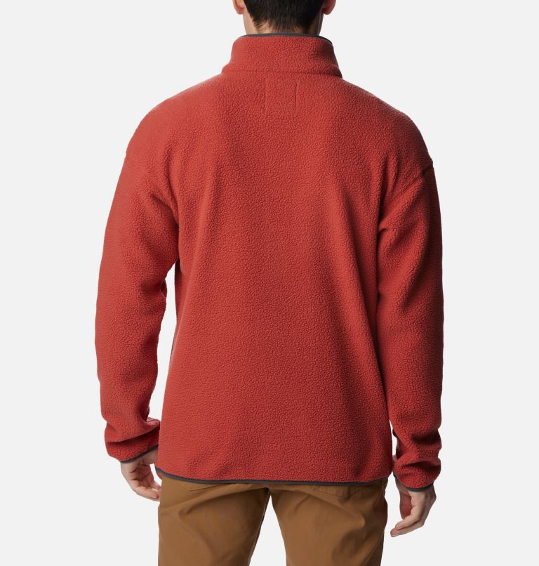 Chandail en polaire avec demi-patte pressionnée Helvetia pour homme, Color: Warp Red, image 2