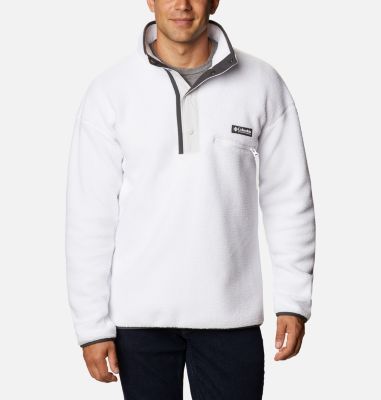 Pile Helvetia&trade; da uomo Helvetia&trade; Half Snap Fleece | 101 | XXL, White, Nimbus Grey, front