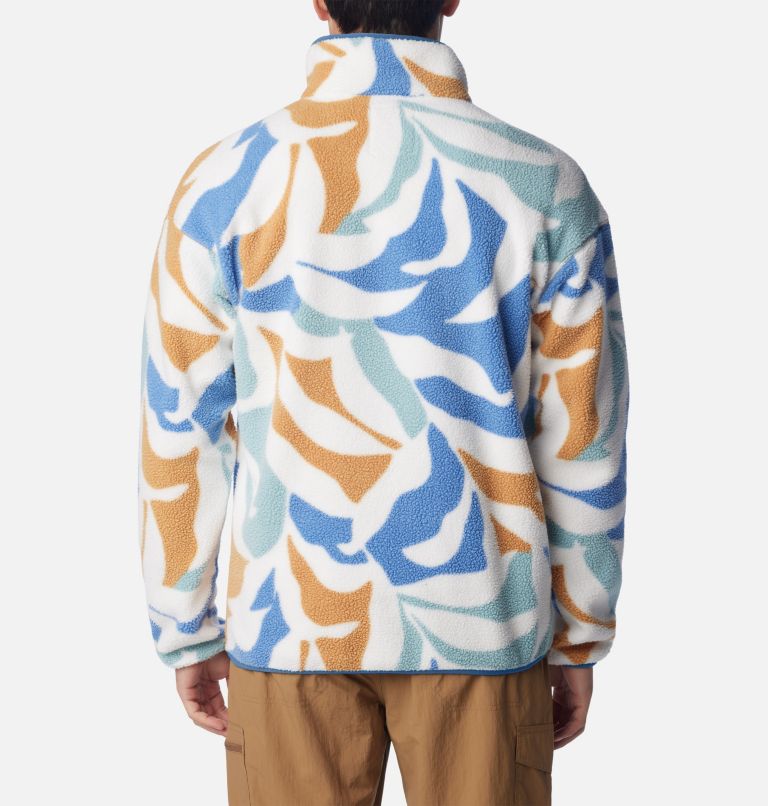 Men's Helvetia Streetwear Fleece, Color: Chalk Floristic, Light Camel, Skyler, image 2