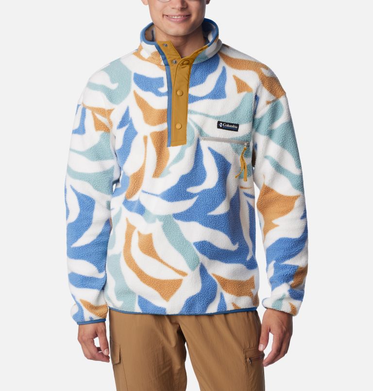 Men's Helvetia Streetwear Fleece, Color: Chalk Floristic, Light Camel, Skyler, image 1