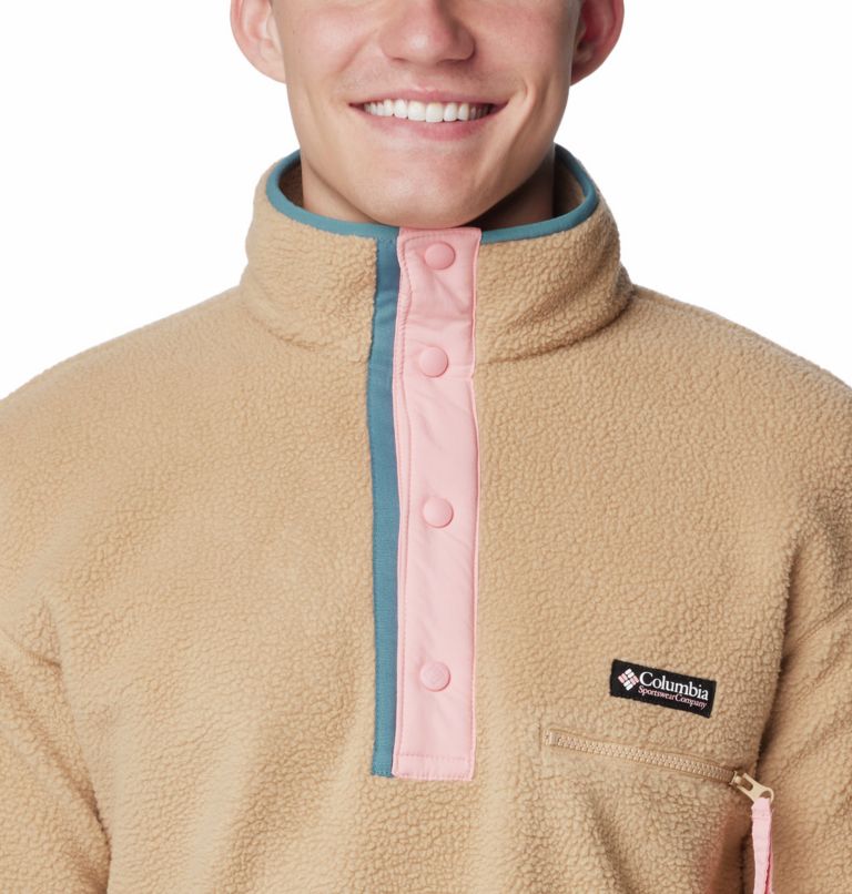 Men's Helvetia Streetwear Fleece, Color: Canoe, Salmon Rose, Cloudburst, image 4
