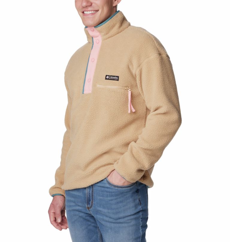 Men's Helvetia Streetwear Fleece, Color: Canoe, Salmon Rose, Cloudburst, image 5