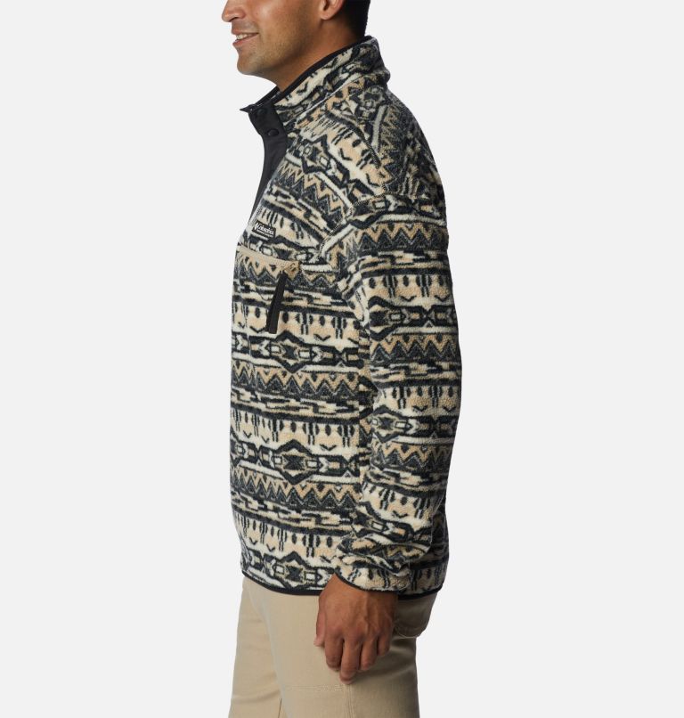 Men's Helvetia Streetwear Fleece, Color: Ancient Fossil 80s Stripe Print, image 3
