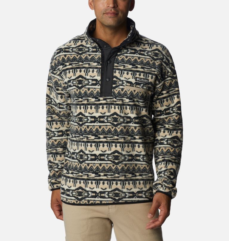 Columbia Helvetia half snap patterned fleece in blue