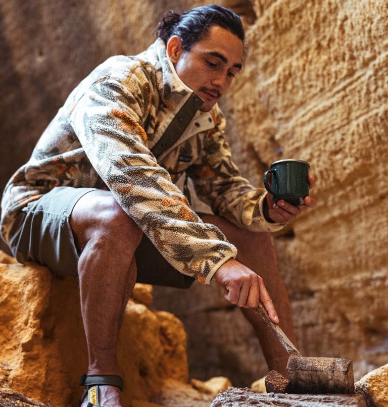 Men's Helvetia Streetwear Fleece, Color: Ancient Fossil Floriculture, image 7