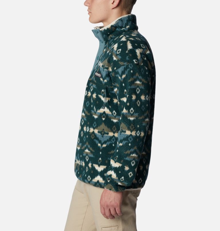 Men's Helvetia Streetwear Fleece, Color: Spruce Rocky Mountain Print, image 3