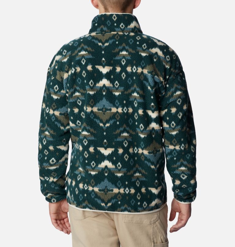 Thumbnail: Helvetia Half Snap Fleece für Männer, Color: Spruce Rocky Mountain Print, image 2