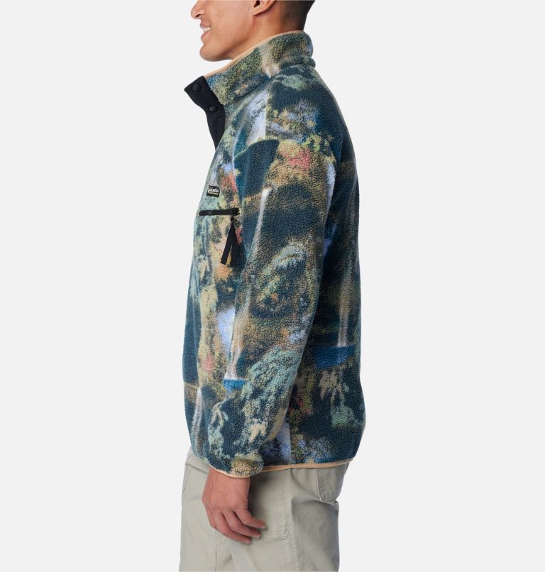 Men's Helvetia Streetwear Fleece, Color: Napa Green Chasing Falls Print, Black, C, image 3