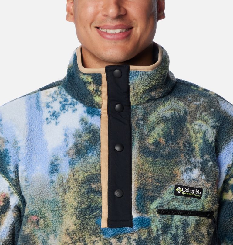 Men's Helvetia Streetwear Fleece, Color: Napa Green Chasing Falls Print, Black, C, image 4