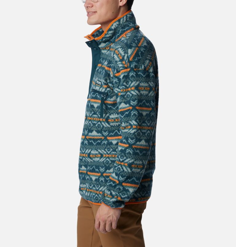 Thumbnail: Men's Helvetia Streetwear Fleece, Color: Night Wave Checkered Peaks Multi, image 3