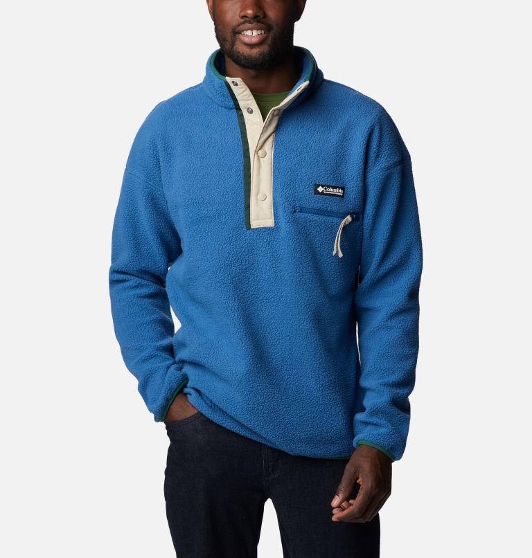 Helvetia Half Snap Fleece | 483 | XL, Color: Impulse Blue, image 1