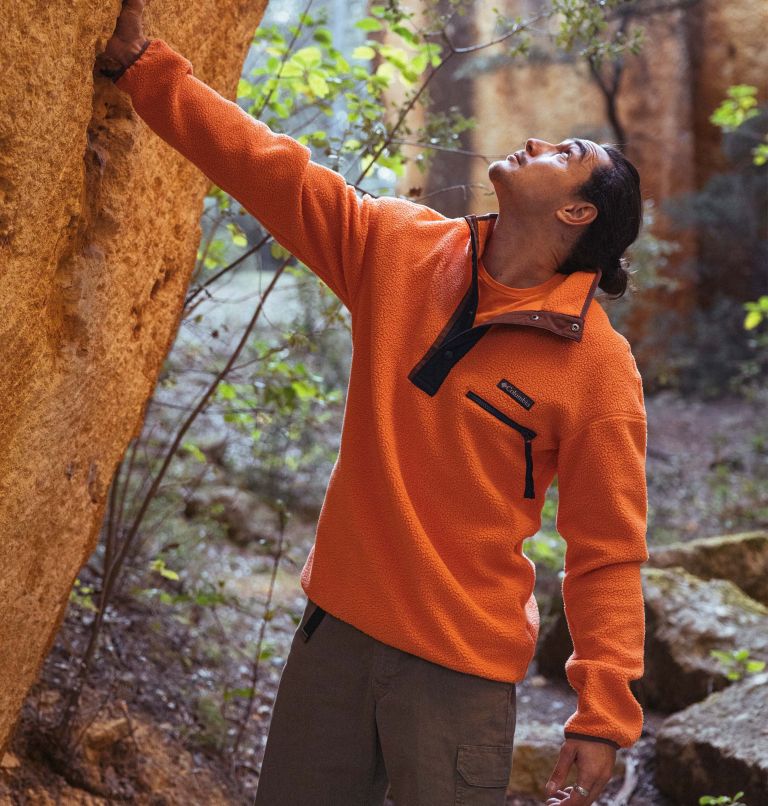 Men's Helvetia Streetwear Fleece, Color: Desert Orange, image 7