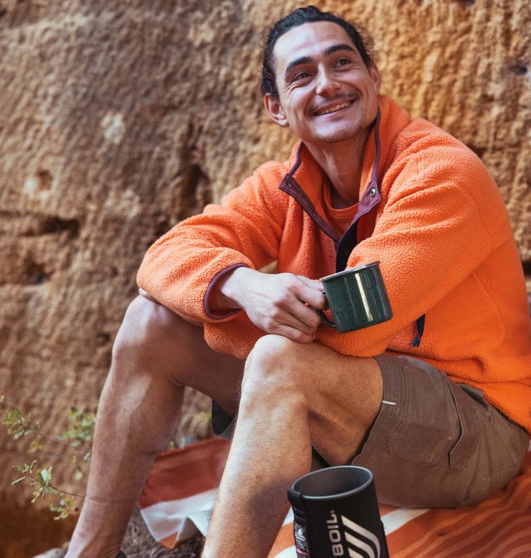Men's Helvetia Streetwear Fleece, Color: Desert Orange, image 9