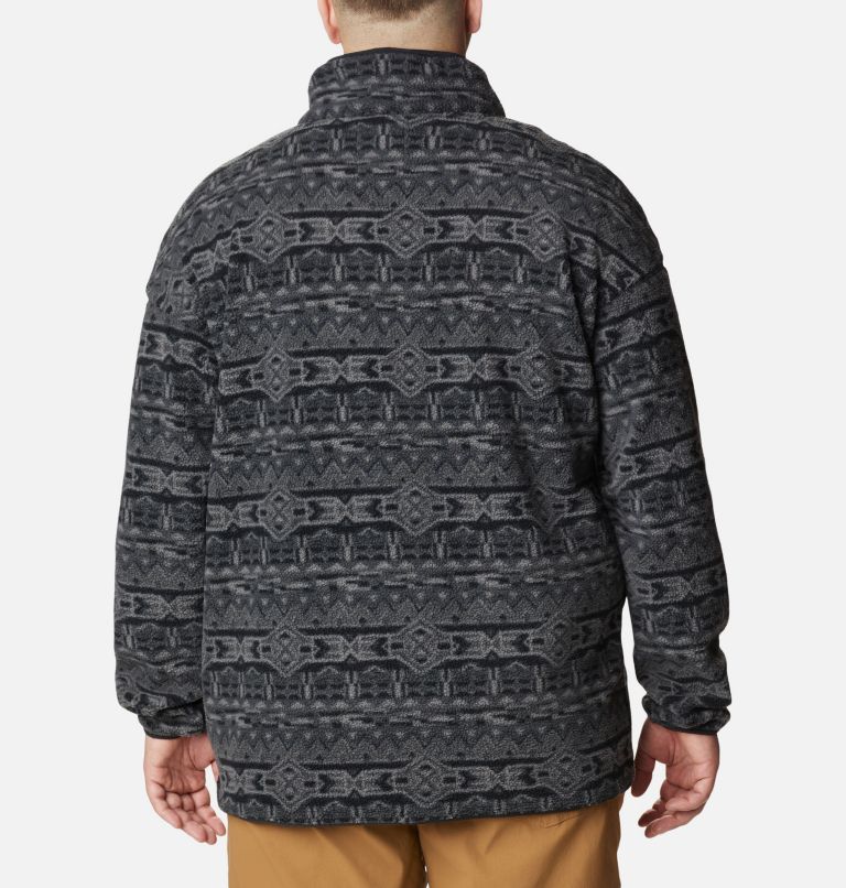 Men's Helvetia Half Snap Fleece - Big, Color: Black 80s Stripe Print, image 2