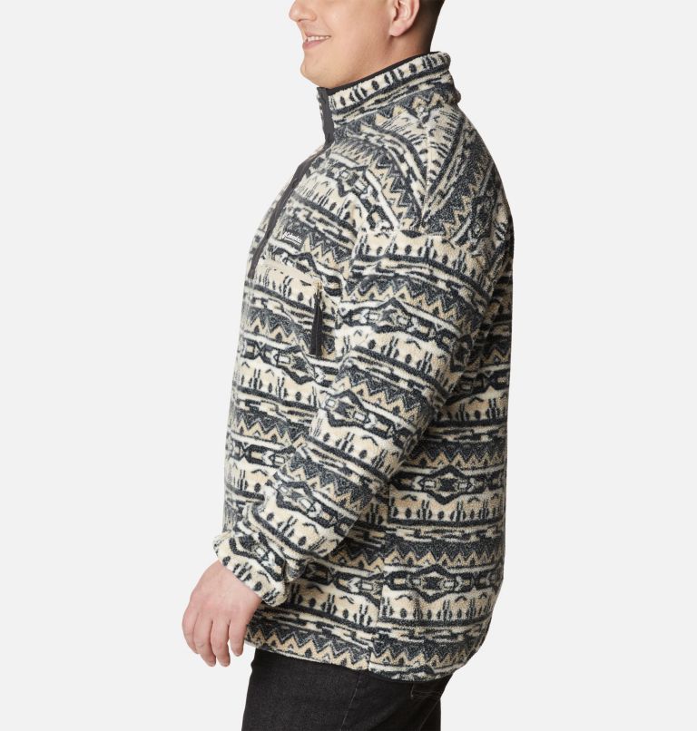 Helvetia Half Snap Fleece | 274 | 1X, Color: Ancient Fossil 80s Stripe Print, image 3