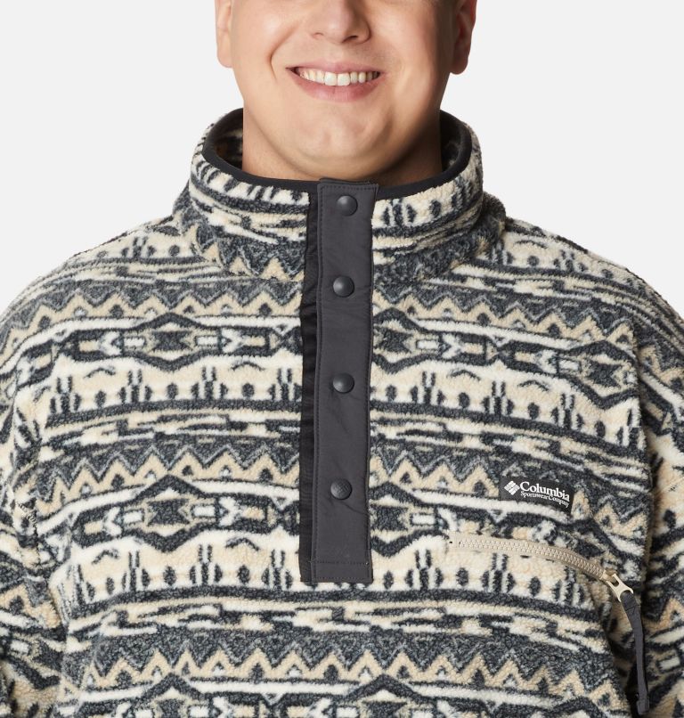 Helvetia Half Snap Fleece | 274 | 1X, Color: Ancient Fossil 80s Stripe Print, image 4
