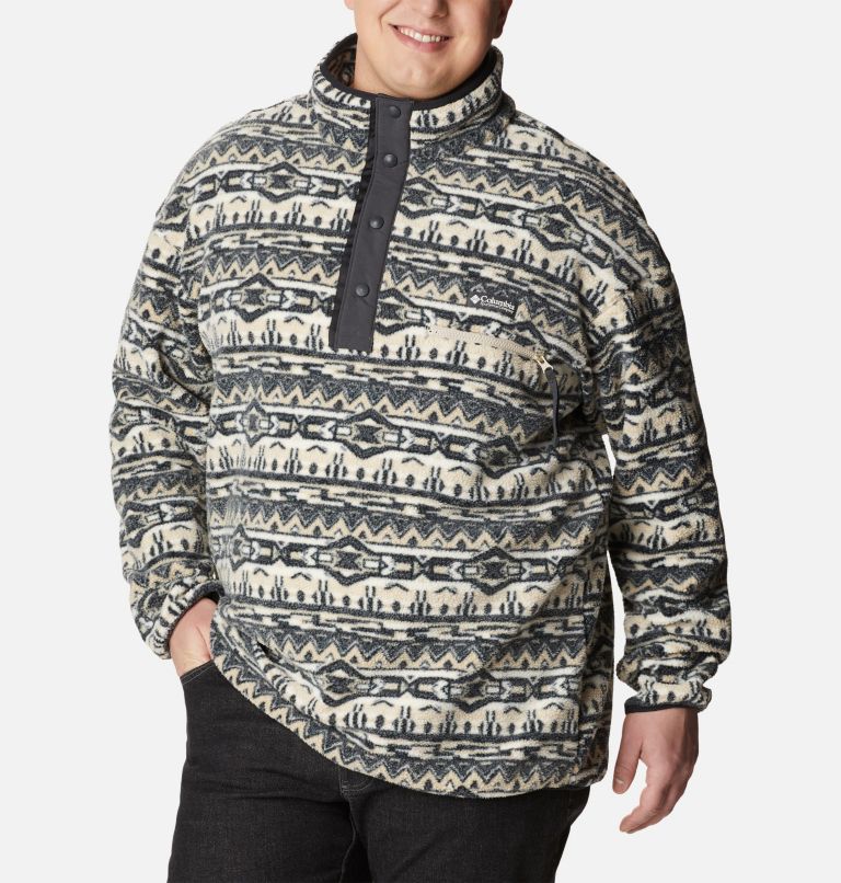 Helvetia Half Snap Fleece | 274 | 1X, Color: Ancient Fossil 80s Stripe Print, image 5