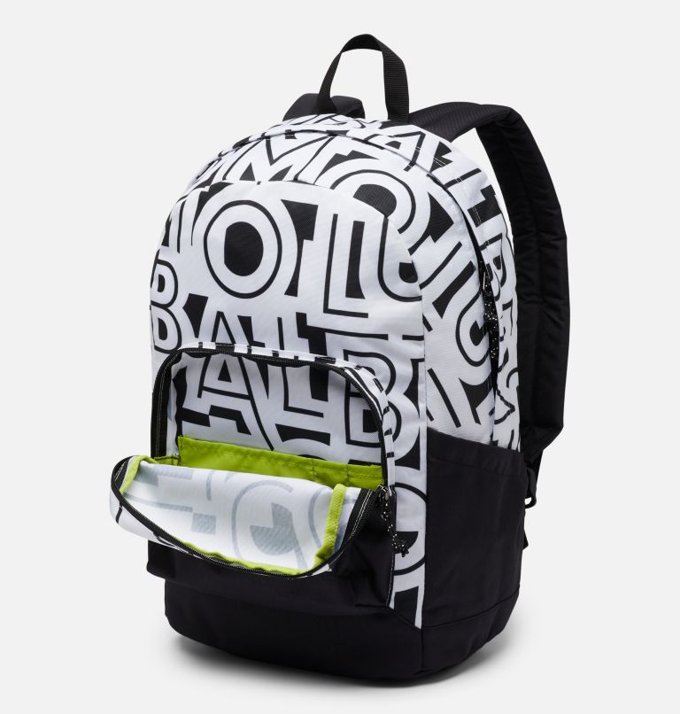 Zigzag 22L Backpack | 100 | O/S, Color: White Typo, Black, image 3