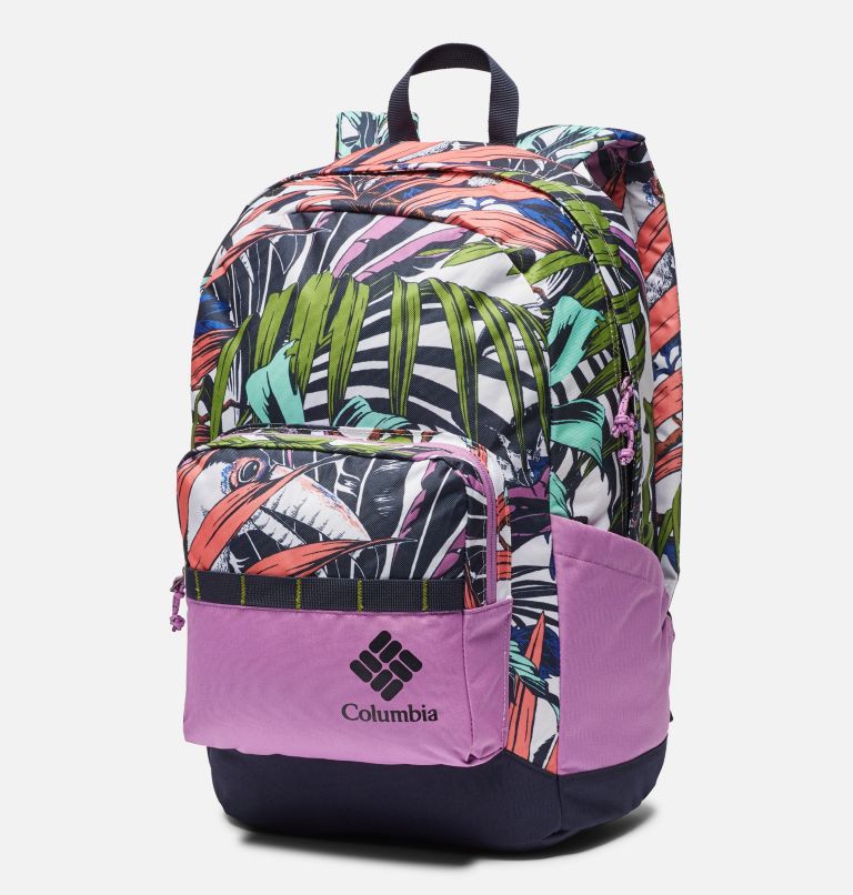 Zigzag 22L Backpack | 101 | O/S, Color: White Toucanical, Blossom Pink, image 1