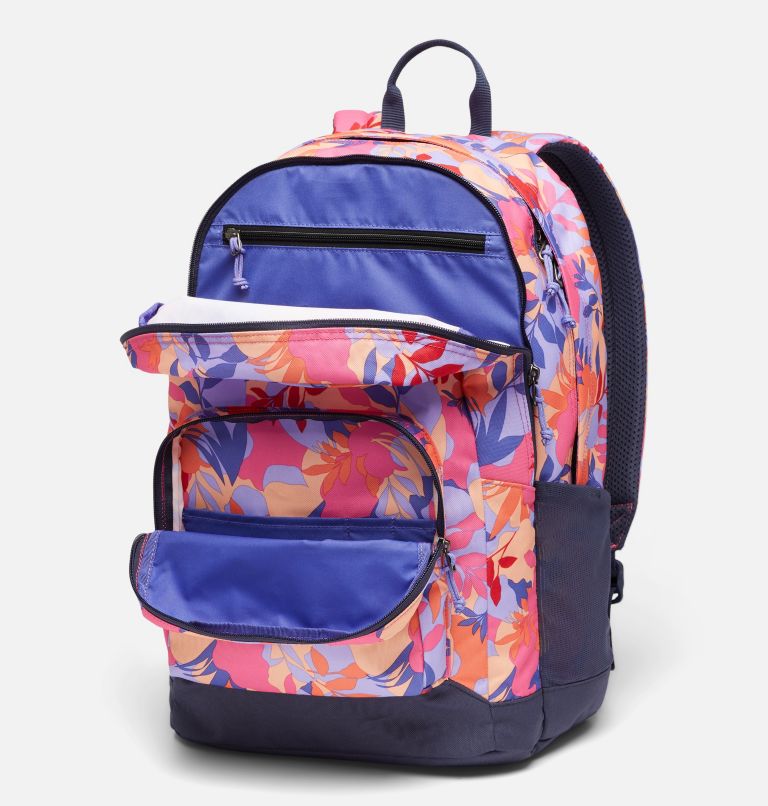 Thumbnail: Zigzag 30L Backpack | 656 | O/S, Color: Wild Geranium Floriated, Nocturnal, image 4