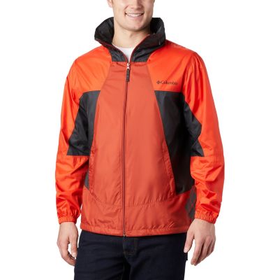 red columbia windbreaker