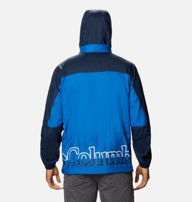 Men's Point Park&trade; Windbreaker Point Park&trade; Windbreaker | 023 | L, Bright Indigo, Collegiate Navy, back