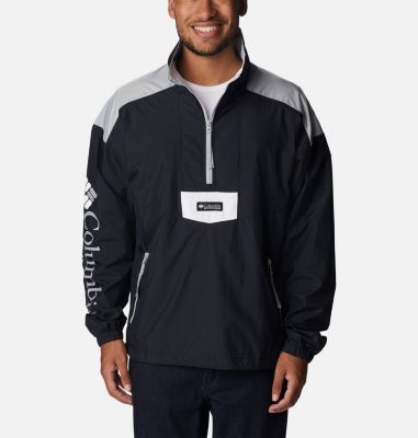 Columbia Flashback Windbreaker Full Zip Rain Jacket - Black/White - Me -  Shoplifestyle