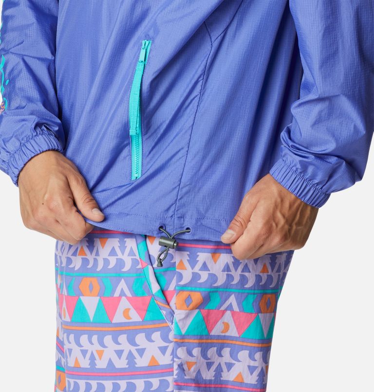 Unisex Riptide Anorak, Color: Purple Lotus, Bright Aqua, Desert Orange, image 5
