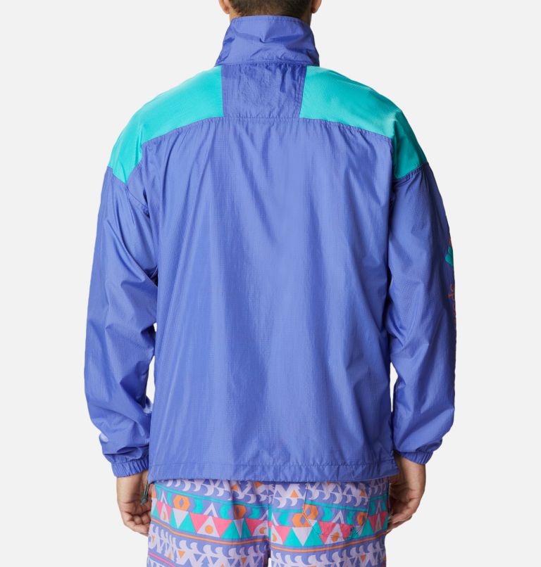 Unisex Riptide Anorak, Color: Purple Lotus, Bright Aqua, Desert Orange, image 2
