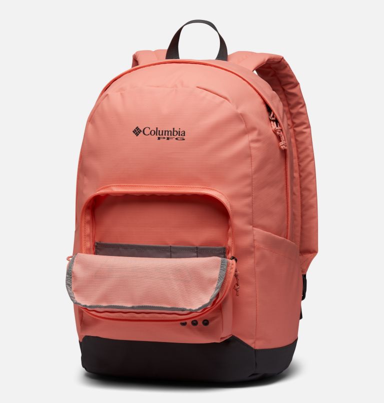 PFG PHG Zigzag 22L Backpack | 807 | O/S, Color: Tiki Pink, City Grey, PFG Triangle, image 4