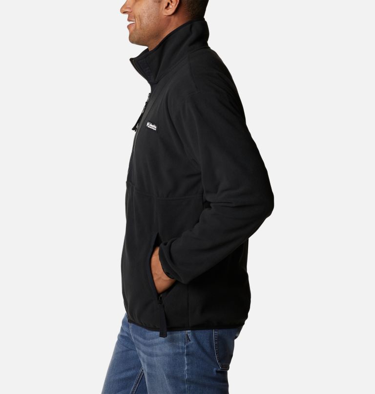 Men's Back Bowl Lightweight Fleece Jacket, Color: Black