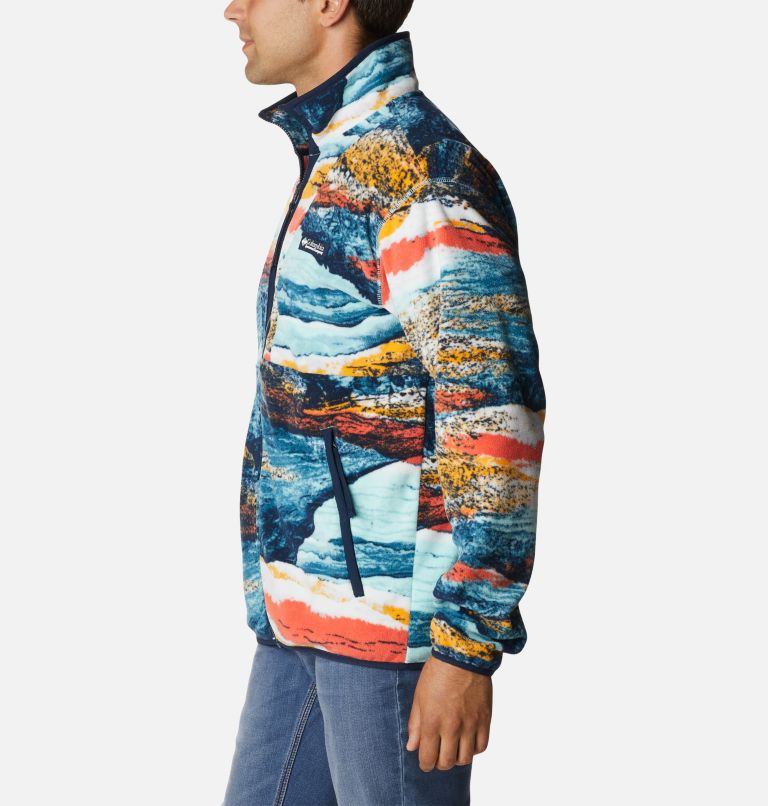 Men's Back Bowl Lightweight Fleece Jacket, Color: Icy Morn Hyper Nature, image 3