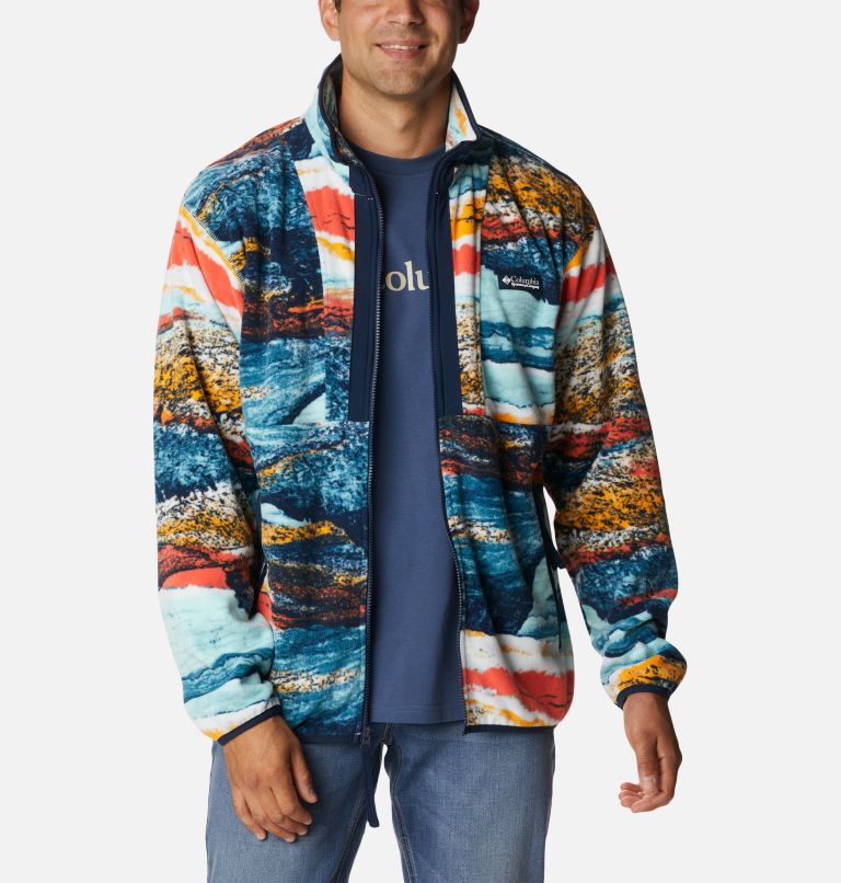 Men's Back Bowl Lightweight Fleece Jacket, Color: Icy Morn Hyper Nature, image 1