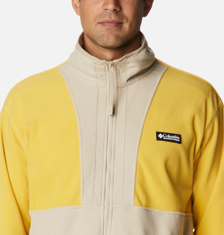 Men's Back Bowl Lightweight Fleece Jacket, Color: Golden Nugget, Ancient Fossil, image 4